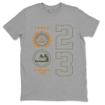 Air Jordan 5 Olive shirt to match jordans Sneaker Emblem sneaker tees 5s Olive SNRT Sneaker Release Tees unisex cotton Heather Grey 2 crew neck shirt