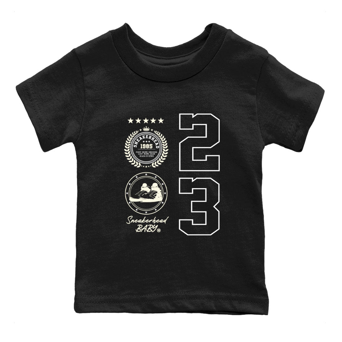 Air Jordan 5 Sail shirt to match jordans Sneaker Emblem sneaker tees Air Jordan 5 Sail SNRT sneaker release tees baby toddler Black 2 cotton Shirt
