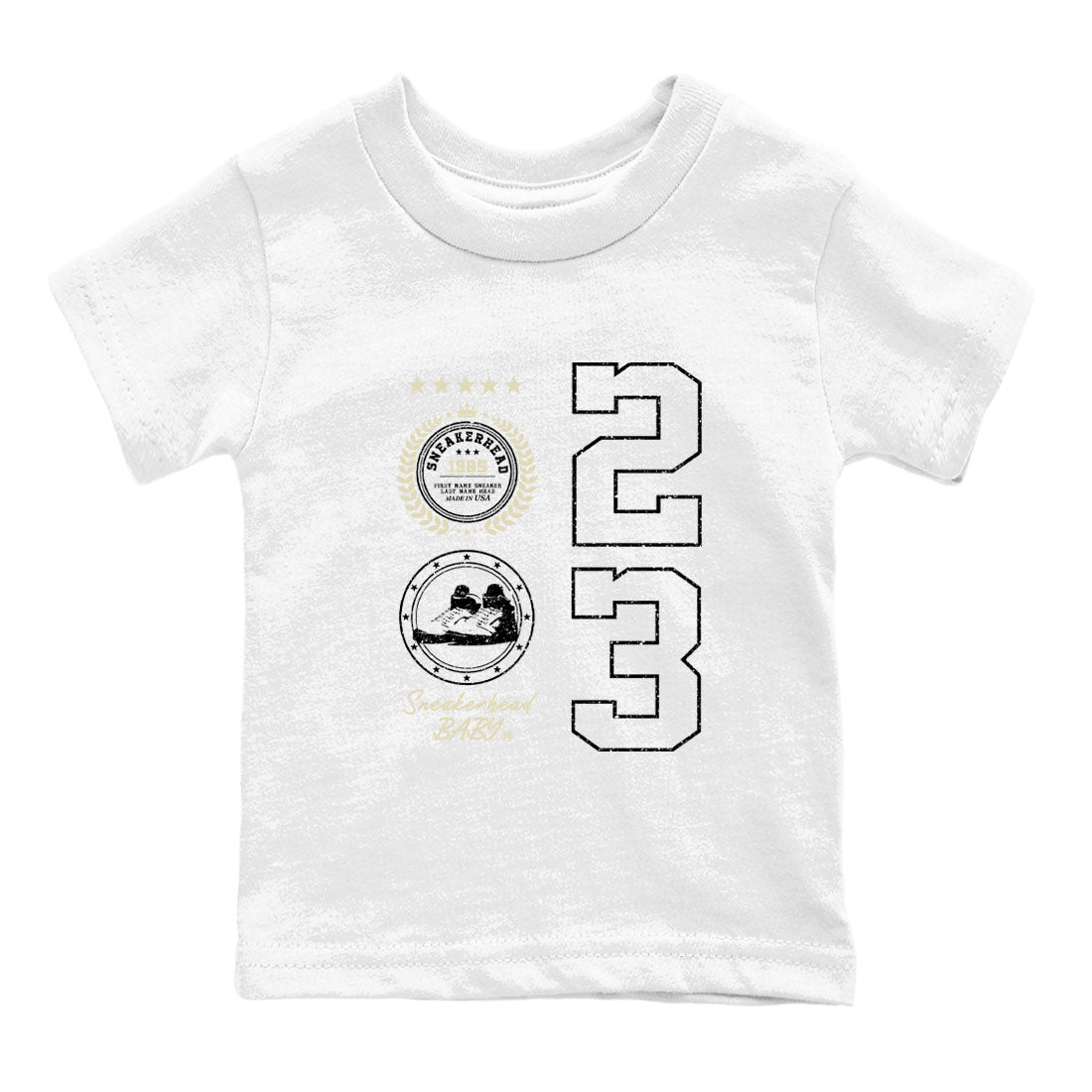 Air Jordan 5 Sail shirt to match jordans Sneaker Emblem sneaker tees Air Jordan 5 Sail SNRT sneaker release tees baby toddler White 2 cotton Shirt