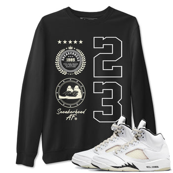 Air Jordan 5 Sail shirt to match jordans Sneaker Emblem sneaker tees Air Jordan 5 Sail SNRT Sneaker Release Tees unisex cotton Black 1 crew neck shirt