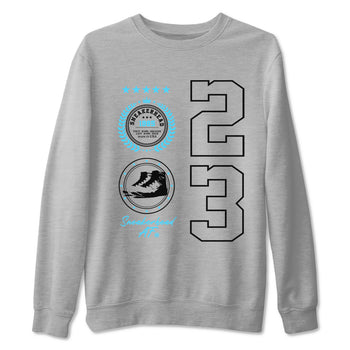 9s Powder Blue shirt to match jordans Sneaker Emblem sneaker tees Air Jordan 9 Powder Blue SNRT Sneaker Release Tees unisex cotton Heather Grey 2 crew neck shirt