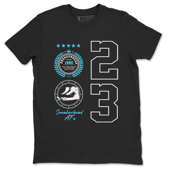 9s Powder Blue shirt to match jordans Sneaker Emblem sneaker tees Air Jordan 9 Powder Blue SNRT Sneaker Release Tees unisex cotton Black 2 crew neck shirt