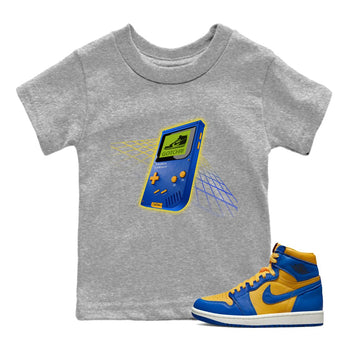 Jordan 1 Game Royal Varsity Maize Sneaker Match Tees Sneaker Game Boy Sneaker Tees Jordan 1 Game Royal Varsity Maize Sneaker Release Tees Kids Shirts