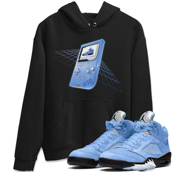 Jordan 5 UNC Jordan Shirts Sneaker Game Boy Sneaker Tees AJ5 UNC SNRT Sneaker Tees Unisex Shirts Black 1