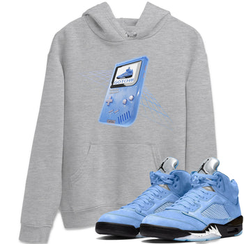 Jordan 5 UNC Jordan Shirts Sneaker Game Boy Sneaker Tees AJ5 UNC SNRT Sneaker Tees Unisex Shirts Heather Grey 1