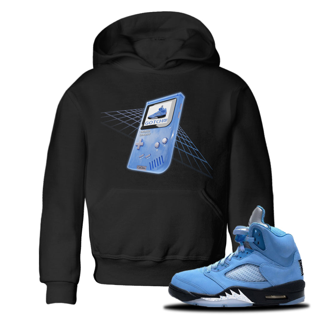 Air Jordan 5 UNC Sneaker Game Boy Baby and Kids Sneaker Tees AJ5 UNC Kids Sneaker Tees Washing and Care Tip