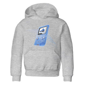 Jordan 5 UNC Jordan Shirts Sneaker Game Boy Sneaker Tees AJ5 UNC Sneaker Release Tees Kids Shirts Heather Grey 2