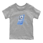 Jordan 5 UNC Jordan Shirts Sneaker Game Boy Sneaker Tees AJ5 UNC Sneaker Release Tees Kids Shirts Heather Grey 2