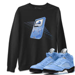 Air Jordan 5 UNC Sneaker Game Boy Crew Neck Sneaker Tees Air Jordan 5 UNC Sneaker T-Shirts Washing and Care Tip
