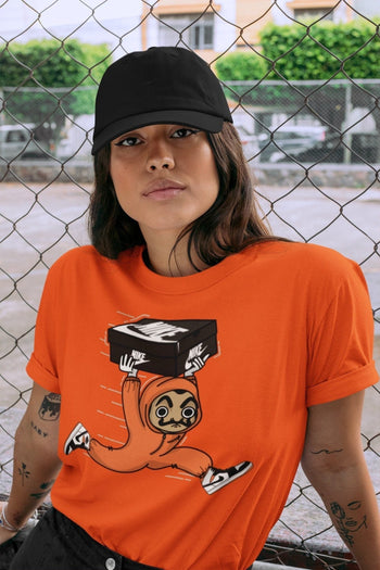Jordan 1 Electro Orange Sneaker Match Tees Sneaker Heist Sneaker Tees Jordan 1 Electro Orange Sneaker Release Tees Unisex Shirts