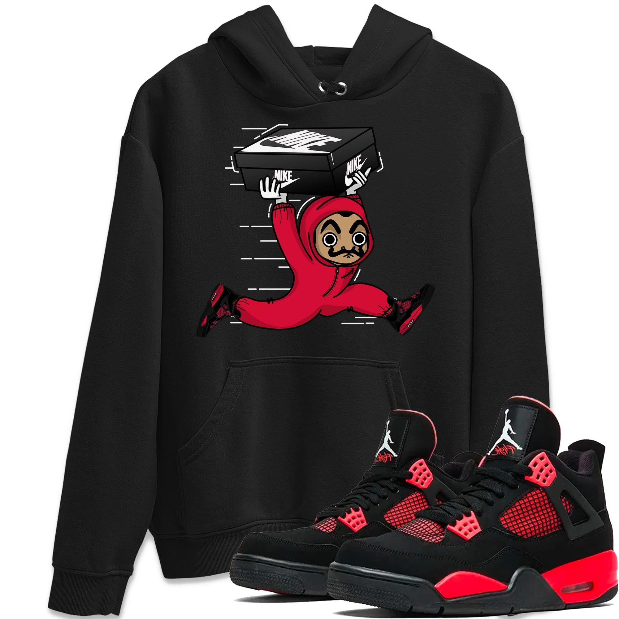 Jordan 4 Red Thunder Sneaker Match Tees Sneaker Heist Sneaker Tees Jordan 4 Red Thunder Sneaker Release Tees Unisex Shirts