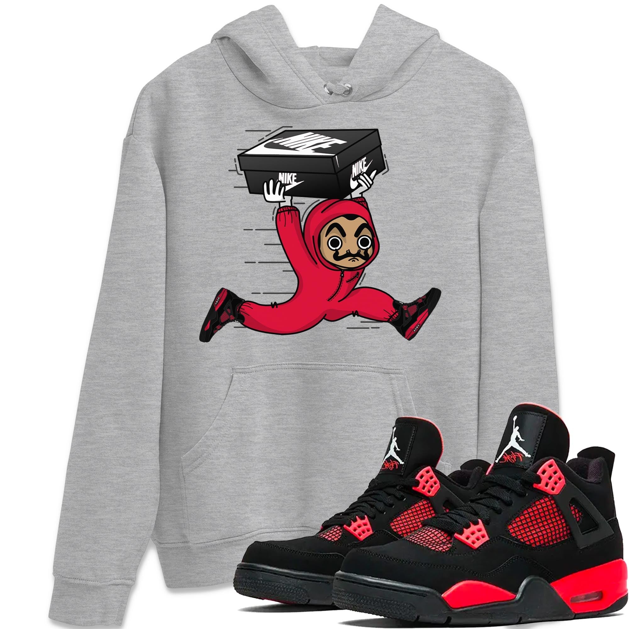 Jordan 4 Red Thunder Sneaker Match Tees Sneaker Heist Sneaker Tees Jordan 4 Red Thunder Sneaker Release Tees Unisex Shirts