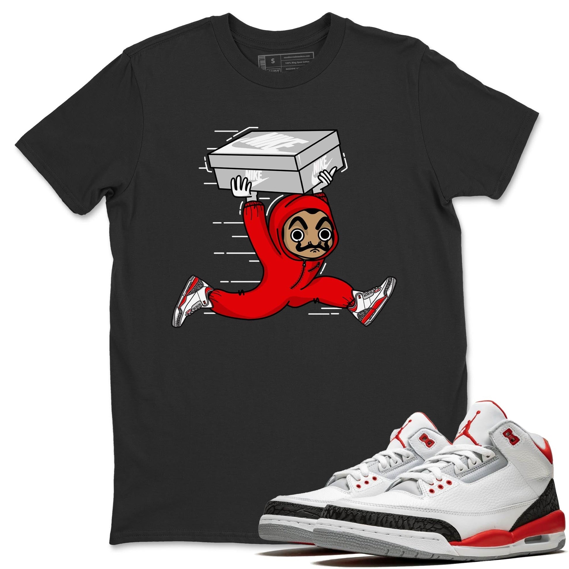 Jordan 3 Fire Red Sneaker Match Tees Sneaker Heist Sneaker Tees Jordan 3 Fire Red Sneaker Release Tees Unisex Shirts