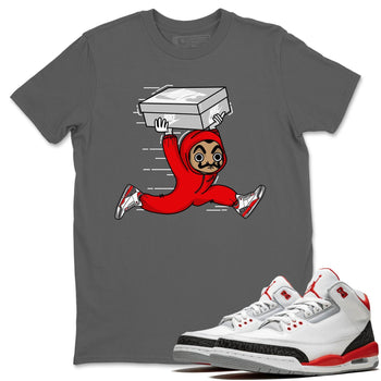 Jordan 3 Fire Red Sneaker Match Tees Sneaker Heist Sneaker Tees Jordan 3 Fire Red Sneaker Release Tees Unisex Shirts