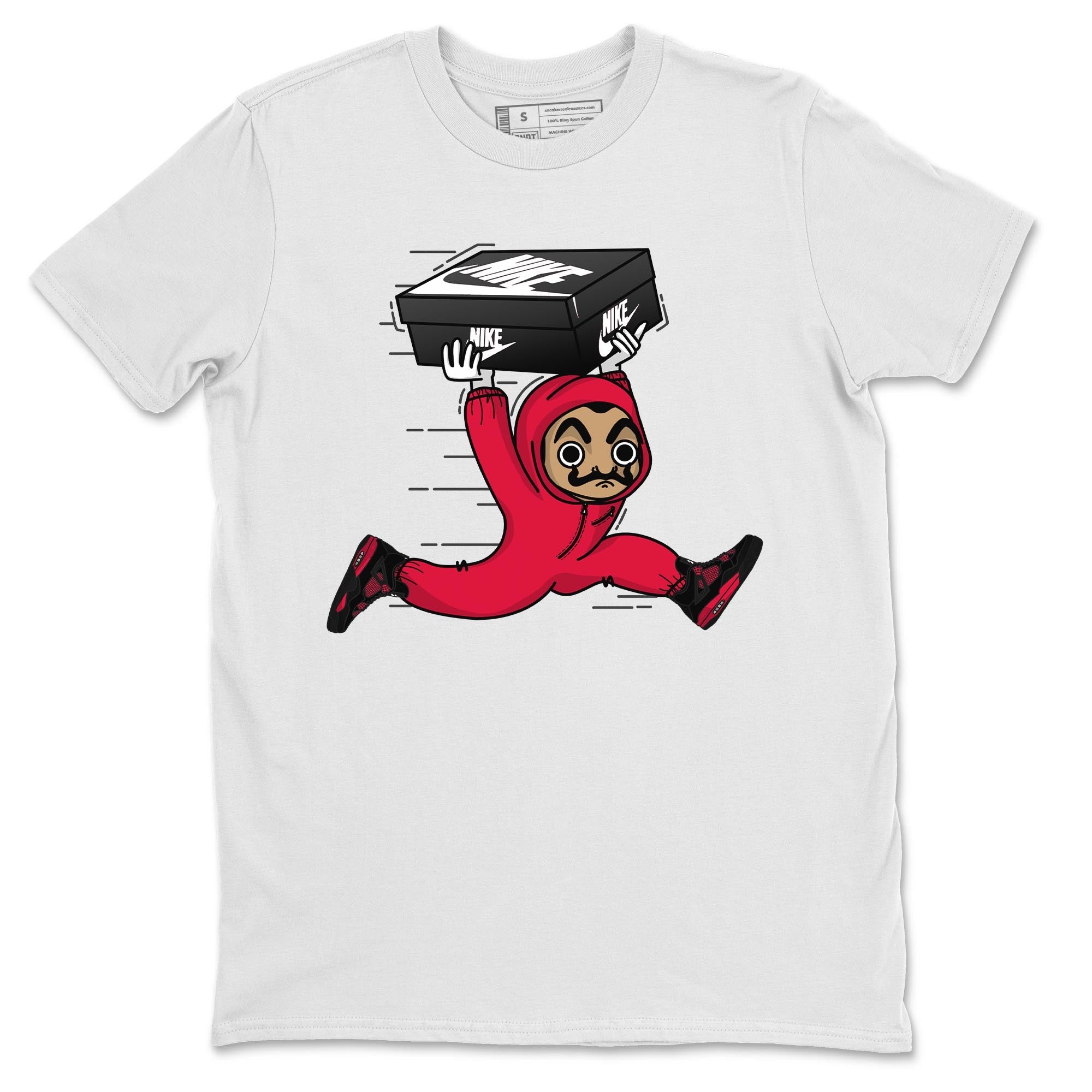 Jordan 4 Red Thunder Sneaker Match Tees Sneaker Heist Sneaker Tees Jordan 4 Red Thunder Sneaker Release Tees Unisex Shirts