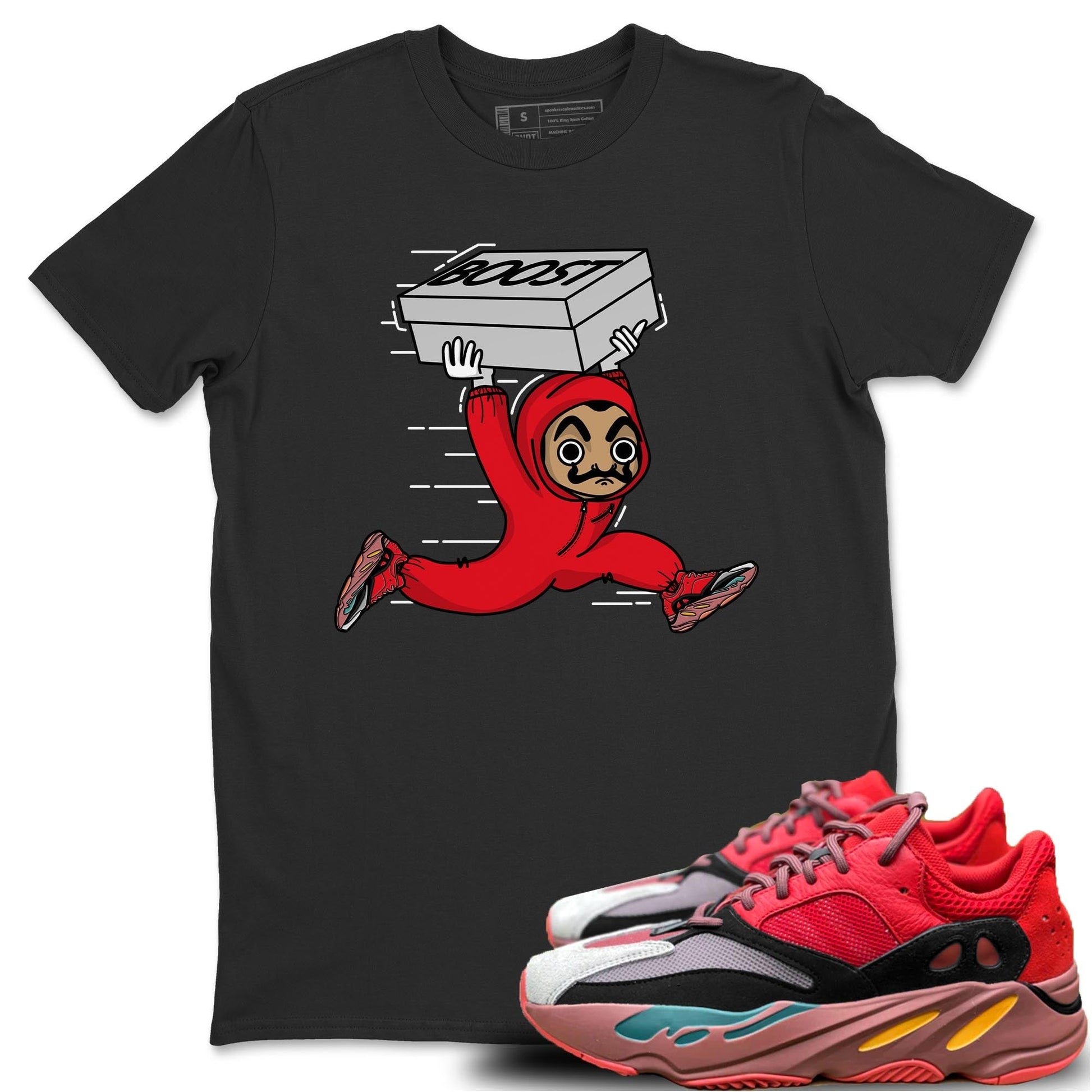 Yeezy 700 Hi-Res Red Sneaker Match Tees Sneaker Heist Sneaker Tees Yeezy 700 Hi-Res Red Sneaker Release Tees Unisex Shirts