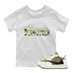 Air Jordan 1 X Travis Scott Golf Olive shirt to match jordans Sneaker Hunter sneaker tees Air Jordan 1 Travis Scott Golf SNRT Sneaker Release Tees Baby Toddler White 1 T-Shirt