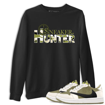 Air Jordan 1 X Travis Scott Golf Olive shirt to match jordans Sneaker Hunter sneaker tees Air Jordan 1 Travis Scott Golf SNRT Sneaker Release Tees Unisex Black 1 T-Shirt