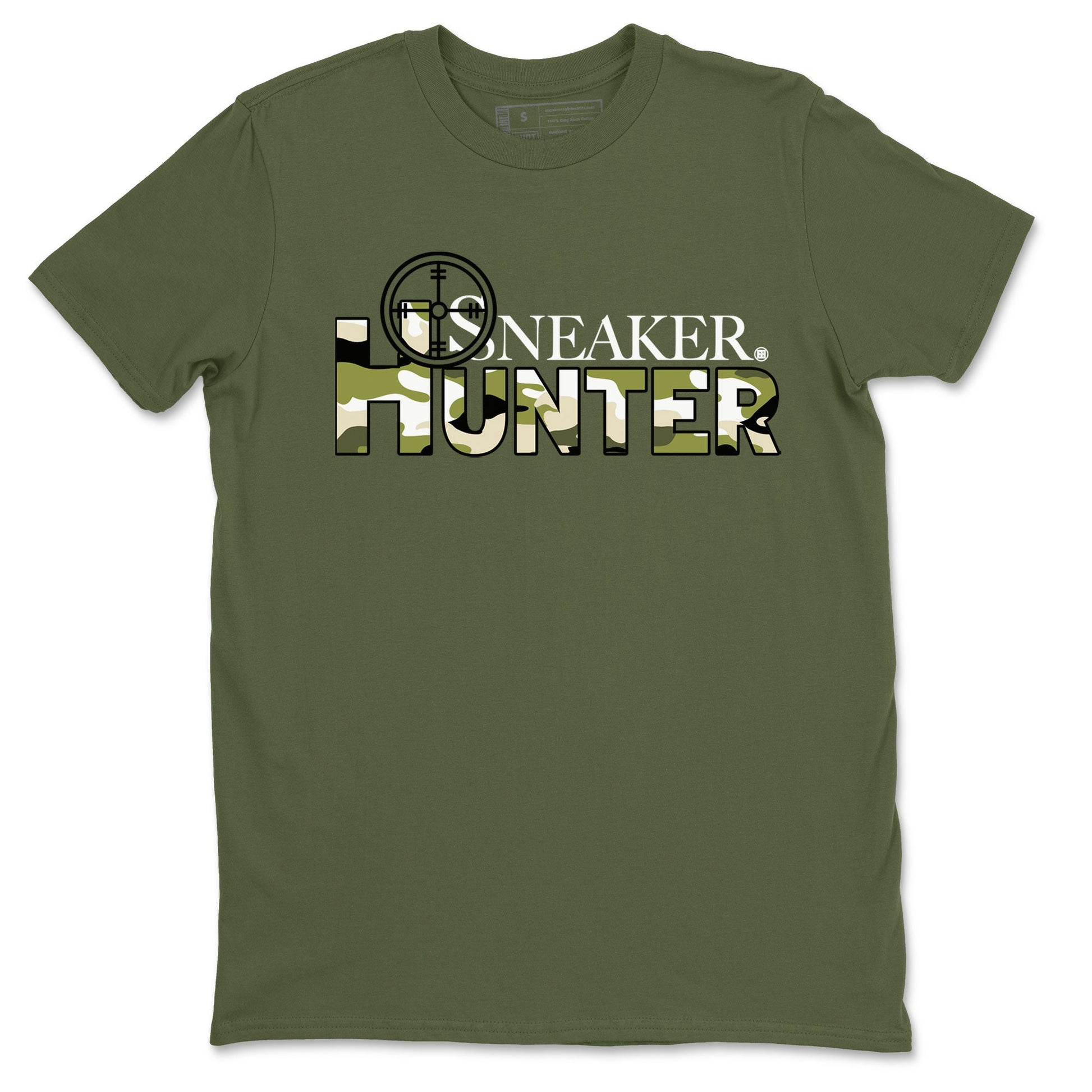 Air Jordan 1 X Travis Scott Golf Olive shirt to match jordans Sneaker Hunter sneaker tees Air Jordan 1 Travis Scott Golf SNRT Sneaker Release Tees Unisex Military Green 2 T-Shirt