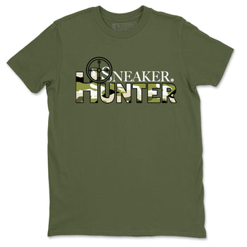 Air Jordan 1 X Travis Scott Golf Olive shirt to match jordans Sneaker Hunter sneaker tees Air Jordan 1 Travis Scott Golf SNRT Sneaker Release Tees Unisex Military Green 2 T-Shirt