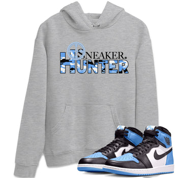 Air Jordan 1 Retro High OG UNC Toe shirt to match jordans Sneaker Hunter sneaker tees Air Jordan 1 High OG University Blue SNRT Sneaker Release Tees Unisex Heather Grey 1 T-Shirt