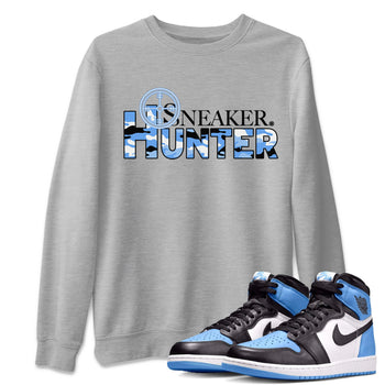 Air Jordan 1 Retro High OG UNC Toe shirt to match jordans Sneaker Hunter sneaker tees Air Jordan 1 High OG University Blue SNRT Sneaker Release Tees Unisex Heather Grey 1 T-Shirt
