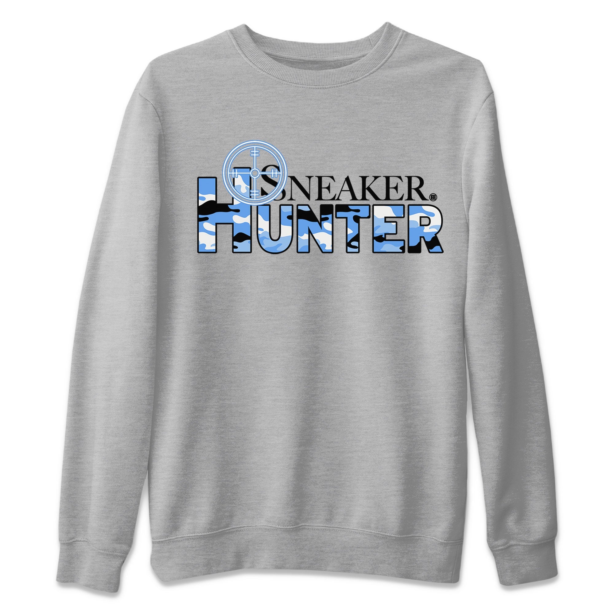 Air Jordan 1 Retro High OG UNC Toe shirt to match jordans Sneaker Hunter sneaker tees Air Jordan 1 High OG University Blue SNRT Sneaker Release Tees Unisex Heather Grey 2 T-Shirt
