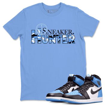 Air Jordan 1 Retro High OG UNC Toe shirt to match jordans Sneaker Hunter sneaker tees Air Jordan 1 High OG University Blue SNRT Sneaker Release Tees Unisex Carolina Blue 1 T-Shirt