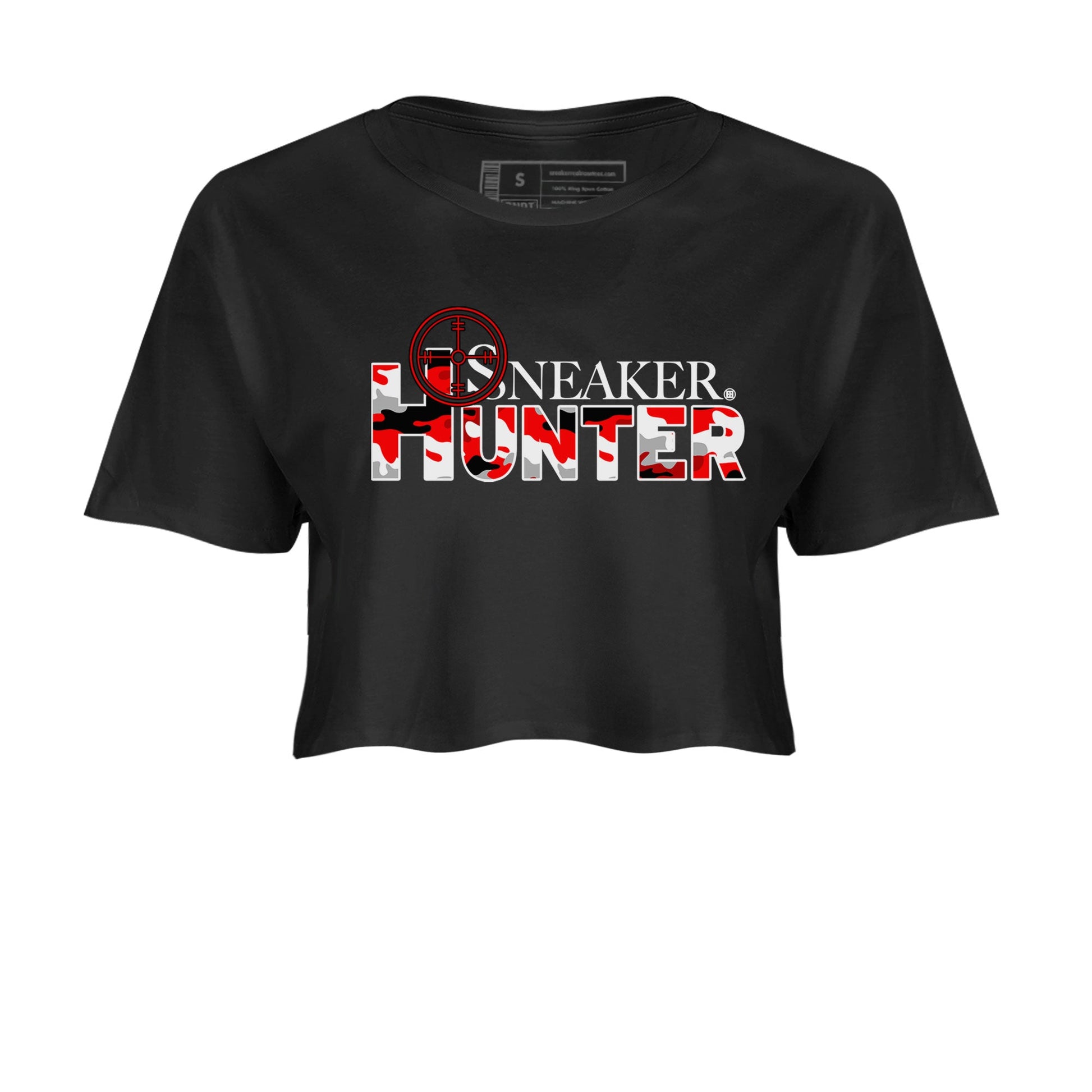 Air Jordan 12 Cherry shirt to match jordans Sneaker Hunter sneaker tees Air Jordan 12 Retro Cherry SNRT Sneaker Release Tees Black 2 Crop T-Shirt