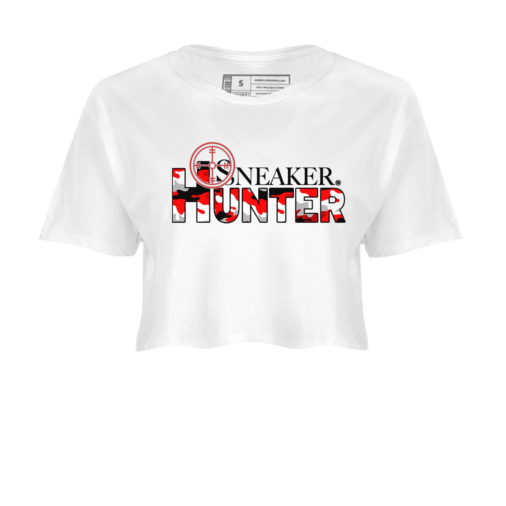 Air Jordan 12 Cherry shirt to match jordans Sneaker Hunter sneaker tees Air Jordan 12 Retro Cherry SNRT Sneaker Release Tees White 2 Crop T-Shirt