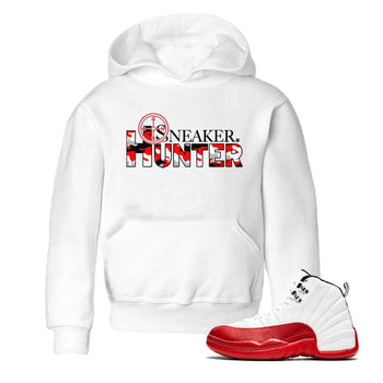 Air Jordan 12 Cherry shirt to match jordans Sneaker Hunter sneaker tees Air Jordan 12 Retro Cherry SNRT Sneaker Release Tees Baby Toddler White 1 T-Shirt