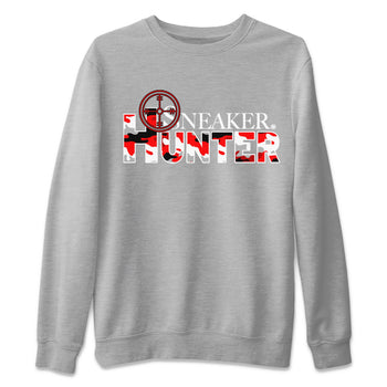 Air Jordan 12 Cherry shirt to match jordans Sneaker Hunter sneaker tees Air Jordan 12 Retro Cherry SNRT Sneaker Release Tees Unisex Heather Grey 2 T-Shirt