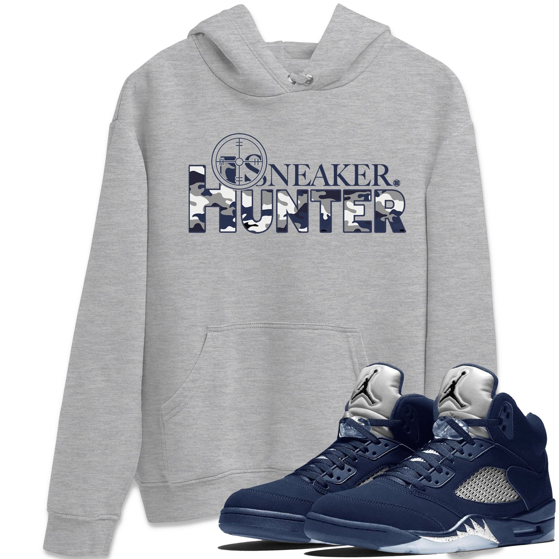 Air Jordan 5 Retro Midnight Navy shirt to match jordans Sneaker Hunter sneaker tees Air Jordan 5 Midnight Navy SNRT Sneaker Release Tees Unisex Heather Grey 1 T-Shirt