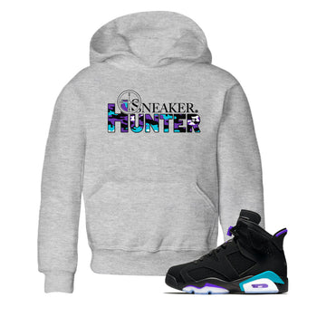 6s Aqua shirt to match jordans Sneaker Hunter sneaker tees Air Jordan 6 Aqua SNRT Sneaker Release Tees Baby Toddler Heather Grey 1 T-Shirt