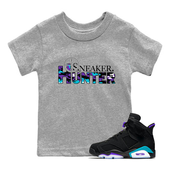 6s Aqua shirt to match jordans Sneaker Hunter sneaker tees Air Jordan 6 Aqua SNRT Sneaker Release Tees Baby Toddler Heather Grey 1 T-Shirt