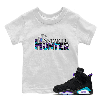 6s Aqua shirt to match jordans Sneaker Hunter sneaker tees Air Jordan 6 Aqua SNRT Sneaker Release Tees Baby Toddler White 1 T-Shirt