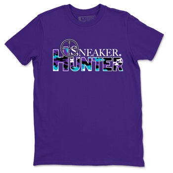 6s Aqua shirt to match jordans Sneaker Hunter sneaker tees Air Jordan 6 Aqua SNRT Sneaker Release Tees Unisex Purple 2 T-Shirt