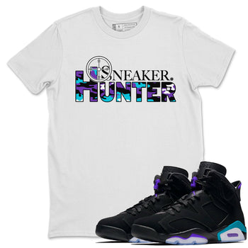 6s Aqua shirt to match jordans Sneaker Hunter sneaker tees Air Jordan 6 Aqua SNRT Sneaker Release Tees Unisex White 1 T-Shirt