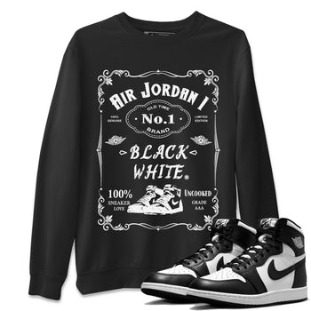 Jordan 1 Black White Sneaker Match Tees Sneaker Label Sneaker Tees Jordan 1 Black White Sneaker Release Tees Unisex Shirts