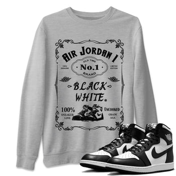 Jordan 1 Black White Sneaker Match Tees Sneaker Label Sneaker Tees Jordan 1 Black White Sneaker Release Tees Unisex Shirts