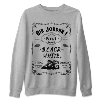 Jordan 1 Black White Sneaker Match Tees Sneaker Label Sneaker Tees Jordan 1 Black White Sneaker Release Tees Unisex Shirts