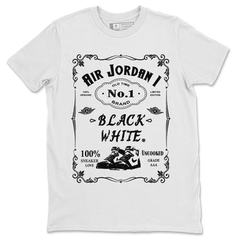 Jordan 1 Black White Sneaker Match Tees Sneaker Label Sneaker Tees Jordan 1 Black White Sneaker Release Tees Unisex Shirts