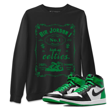 Air Jordan 1 Celtics Sneaker Match Tees Sneaker Label Sneaker Tees Air Jordan 1 Retro Celtics Sneaker Release Tees Unisex Shirts Black 1