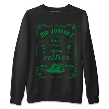 Air Jordan 1 Celtics Sneaker Match Tees Sneaker Label Sneaker Tees Air Jordan 1 Retro Celtics Sneaker Release Tees Unisex Shirts Black 2