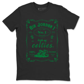 Air Jordan 1 Celtics Sneaker Match Tees Sneaker Label Sneaker Tees Air Jordan 1 Retro Celtics Sneaker Release Tees Unisex Shirts Black 2