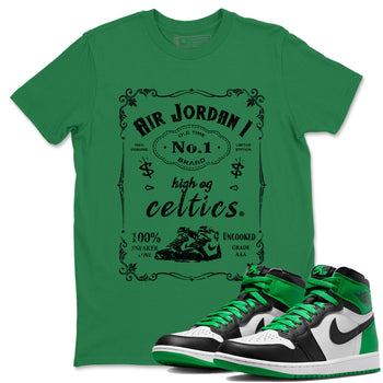 Air Jordan 1 Celtics Sneaker Label Crew Neck Sneaker Tees Air Jordan 1 Retro Celtics Sneaker T-Shirts Washing and Care Tip