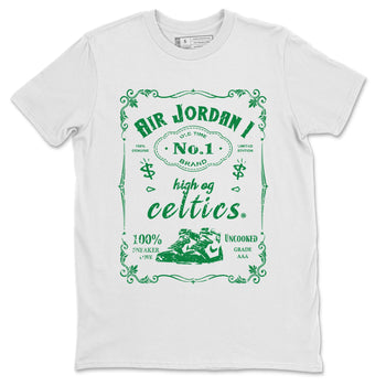 Air Jordan 1 Celtics Sneaker Match Tees Sneaker Label Sneaker Tees Air Jordan 1 Retro Celtics Sneaker Release Tees Unisex Shirts White 2