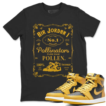 Jordan 1 Pollen Sneaker Match Tees Sneaker Label Sneaker Tees Jordan 1 Pollen Sneaker Release Tees Unisex Shirts