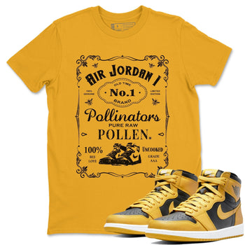 Jordan 1 Pollen Sneaker Match Tees Sneaker Label Sneaker Tees Jordan 1 Pollen Sneaker Release Tees Unisex Shirts