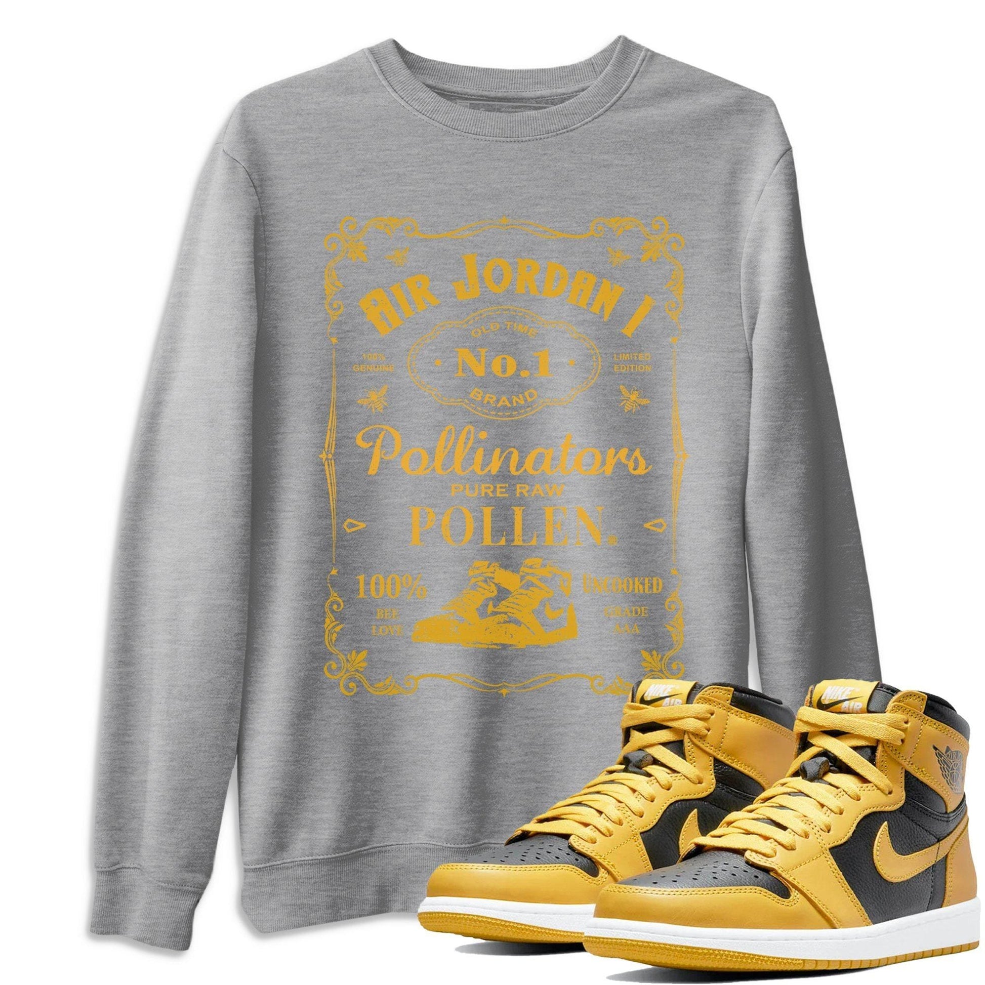 Jordan 1 Pollen Sneaker Match Tees Sneaker Label Sneaker Tees Jordan 1 Pollen Sneaker Release Tees Unisex Shirts